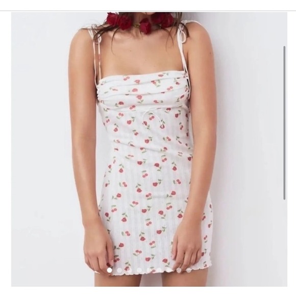 For Love And Lemons Dresses & Skirts - FOR LOVE & LEMONS Cherry Roses Pointelle Dress Mini Size Small